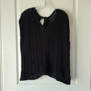 Black Crotchet Top Medium